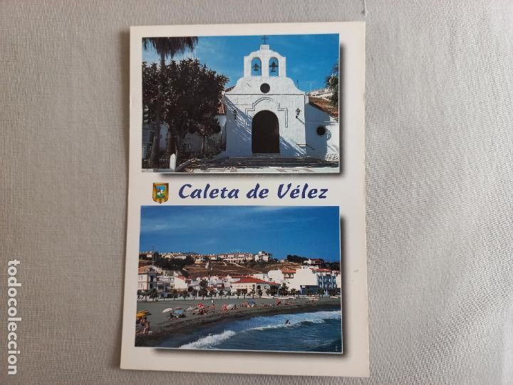 Postales: N&ordm; 19 CALETA DE VELEZ. PLAYA, PARROQUIA. MALAGA AXARQUIA POSTAL EDICIONES FISA. SIN CIRCULAR