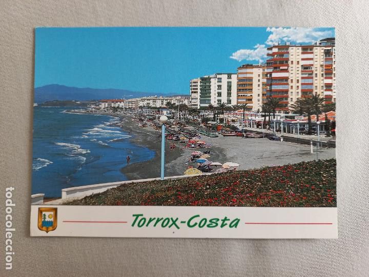 Postales: N&ordm; 14. PLAYA TORROX-COSTA DEL SOL. MALAGA. AXARQUIA POSTAL EDICIONES FISA. SIN CIRCULAR
