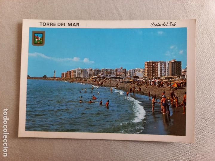 Postales: N&ordm; 19 TORRE DEL MAR VISTA DE LA PLAYA DEL FARO. MALAGA. VELEZ. POSTAL EDICIONES FISA. SIN CIRCULAR