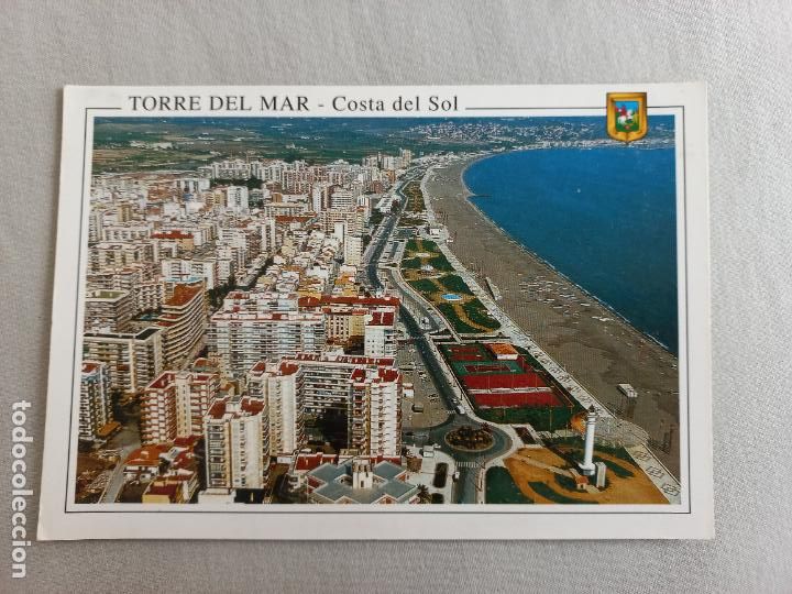 Postales: N&ordm; 5 TORRE DEL MAR VISTA AEREA PASEO MARITIMO. MALAGA. VELEZ. POSTAL EDICIONES FISA. SIN CIRCULAR