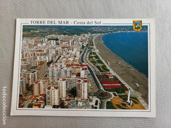 Postales: N&ordm; 5 TORRE DEL MAR VISTA AEREA PASEO MARITIMO. MALAGA. VELEZ. POSTAL EDICIONES FISA. SIN CIRCULAR