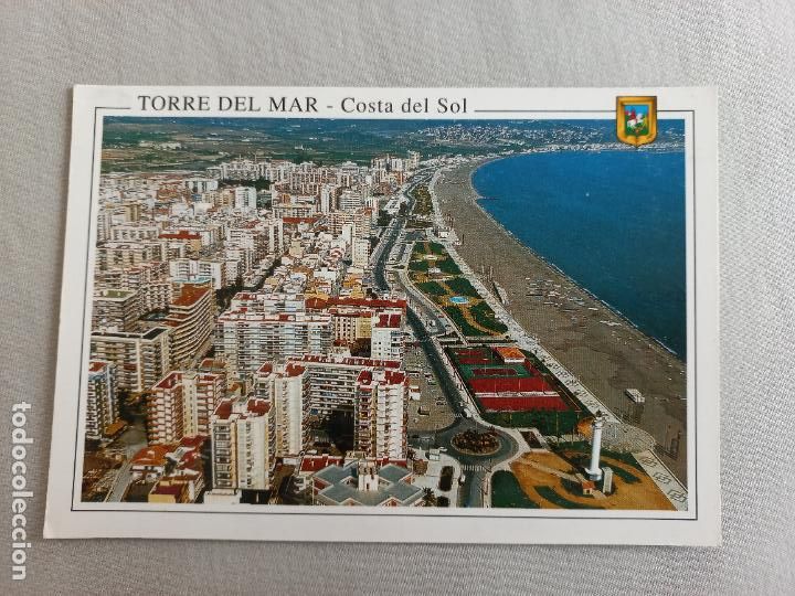 Postales: N&ordm; 5 TORRE DEL MAR VISTA AEREA PASEO MARITIMO. MALAGA. VELEZ. POSTAL EDICIONES FISA. SIN CIRCULAR