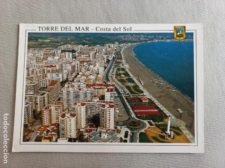 Postales: N&ordm; 5 TORRE DEL MAR VISTA AEREA PASEO MARITIMO. MALAGA. VELEZ. POSTAL EDICIONES FISA. SIN CIRCULAR