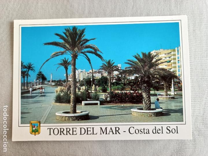 Postales: N&ordm; 14 PASEO MARITIMO. COSTA DEL SOL. TORRE DEL MAR. MALAGA VELEZ POSTAL EDICIONES FISA. SIN CIRCULAR