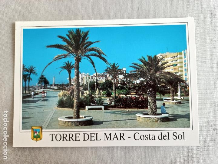 Postales: N&ordm; 14 PASEO MARITIMO. COSTA DEL SOL. TORRE DEL MAR. MALAGA VELEZ POSTAL EDICIONES FISA. SIN CIRCULAR