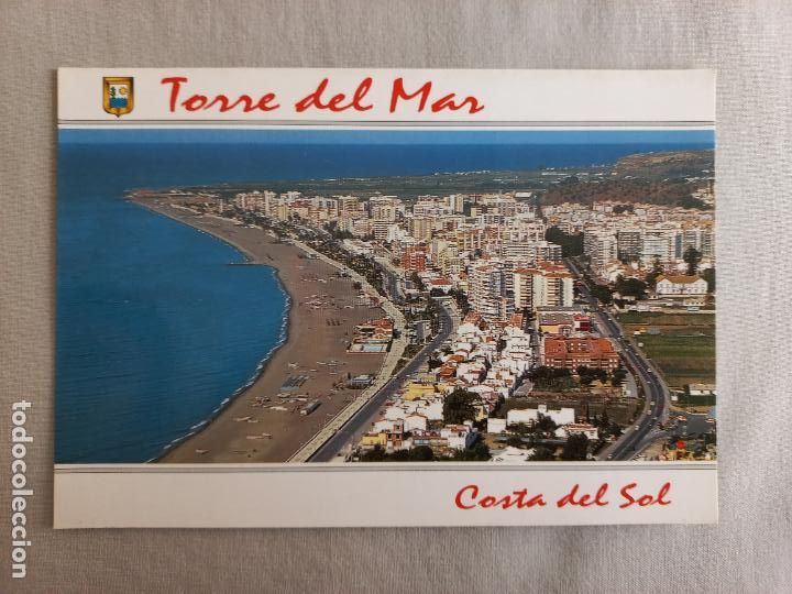 Postales: N&ordm; 9 VISTA AEREA COSTA DEL SOL. TORRE DEL MAR. MALAGA VELEZ POSTAL EDICIONES FISA. SIN CIRCULAR