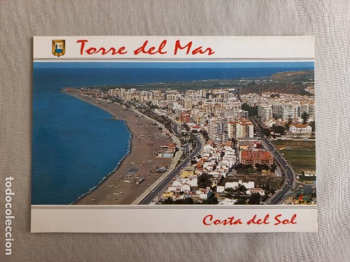 Postales: N&ordm; 9 VISTA AEREA COSTA DEL SOL. TORRE DEL MAR. MALAGA VELEZ POSTAL EDICIONES FISA. SIN CIRCULAR