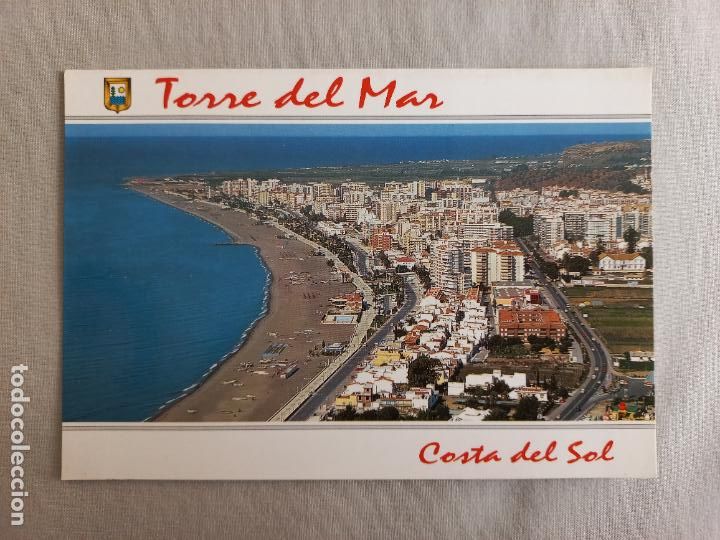 Postales: N&ordm; 9 VISTA AEREA COSTA DEL SOL. TORRE DEL MAR. MALAGA VELEZ POSTAL EDICIONES FISA. SIN CIRCULAR