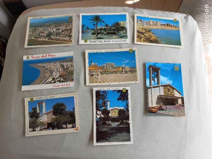 Postales: lote de 8 postales de TORRE DEL MAR MALAGA VELEZ EDICIONES FISA N&ordm; 9, 13, 8, 14, 34, 31, 12 Y 7. S/C