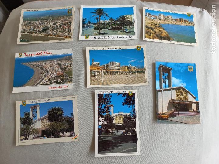 Postales: lote de 8 postales de TORRE DEL MAR MALAGA VELEZ EDICIONES FISA N&ordm; 9, 13, 8, 14, 34, 31, 12 Y 7. S/C
