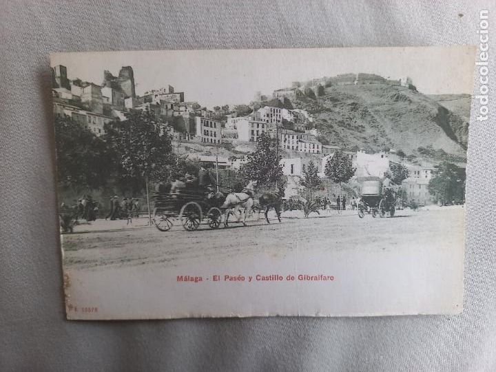 Postales: REPRODUCCION DE POSTAL EDITADA POR LA OPINION DE MALAGA. EL PASO Y CASTILLO DE GIBRALFARO.