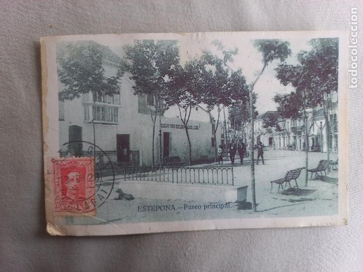 Postkarten: REPRODUCCION DE POSTAL EDITADA POR LA OPINION DE MALAGA. ESTEPONA, PASEO PRINCIPAL