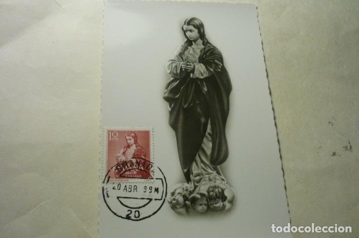 Postales: postal purisima -catedral malaga matasellos
