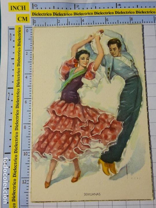 Postais: POSTAL DE ANDALUC&Iacute;A. A&Ntilde;OS 30 50. TIPISMO FOLKLORE. BAILES. SEVILLANAS. LAIETANA. 369
