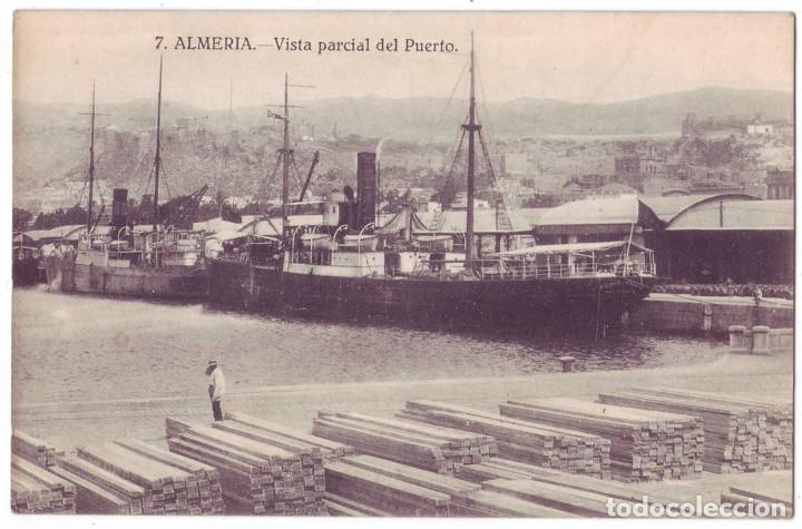 Postales: Almer&iacute;a: Vista parcial del Puerto. No consta editor. No circulada (A&ntilde;os 10)