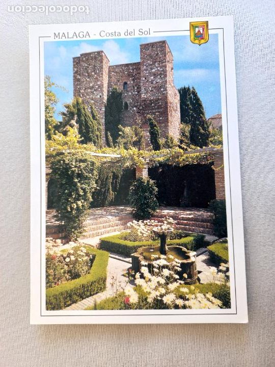 Postales: POSTAL N&ordm; 47 ALCAZABA, PATIO DE ARMAS. MALAGA EDICIONES DOMINGUEZ FISA ESCUDO DE ORO. SIN CIRCULAR