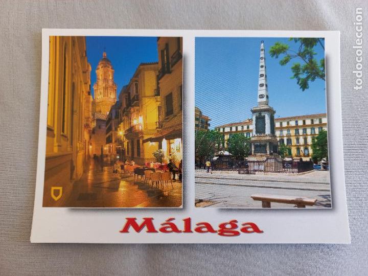 Postales: POSTAL N&ordm; 24 CATEDRAL, PLAZA DE LA MERCED MALAGA EDICIONES DOMINGUEZ FISA ESCUDO ORO. S/C