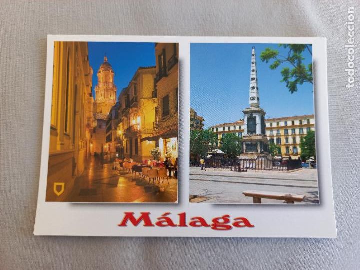 Postales: POSTAL N&ordm; 24 CATEDRAL, PLAZA DE LA MERCED MALAGA EDICIONES DOMINGUEZ FISA ESCUDO ORO. S/C
