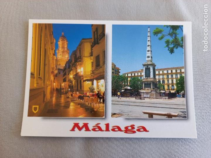 Postales: POSTAL N&ordm; 24 CATEDRAL, PLAZA DE LA MERCED MALAGA EDICIONES DOMINGUEZ FISA ESCUDO ORO. S/C