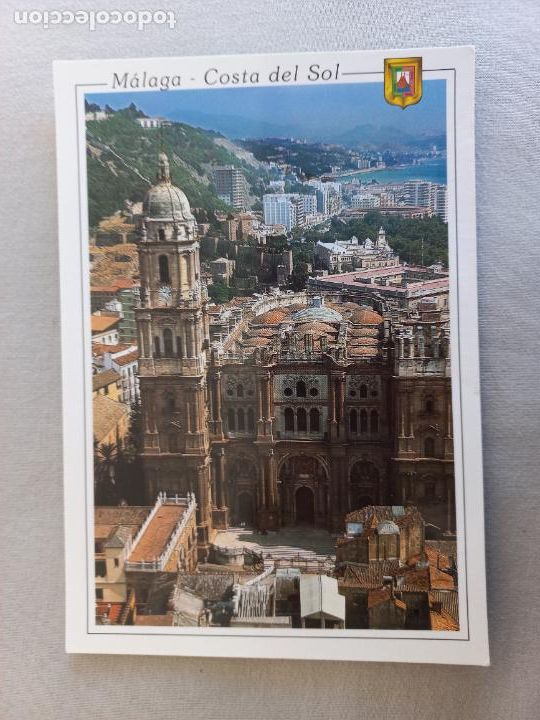 Postales: POSTAL N&ordm; 7. LA CATEDRAL. MALAGA. COSTA SOL. EDICIONES DOMINGUEZ FISA ESCUDO ORO. S/C