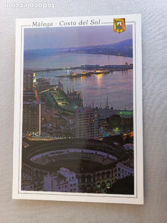 Postales: POSTAL N&ordm; 66 PLAZA DE TOROS. MALAGA. COSTA SOL. EDICIONES DOMINGUEZ FISA ESCUDO ORO. S/C