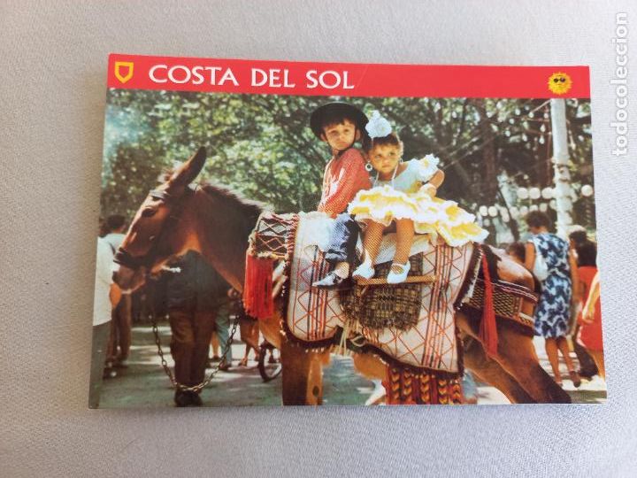 Postales: POSTAL N&ordm; 6. NI&Ntilde;OS EN LA FERIA EN MULO MALAGA COSTA DEL SOL EDICIONES DOMINGUEZ FISA ESCUDO ORO. S/C