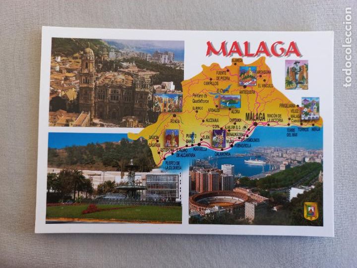 Postales: DIVERSOS ASPECTOS DE MALAGA, A&Ntilde;O 2005 N&ordm; 107 EDICIONES DOMINGUEZ FISA ESCUDO ORO. S/C