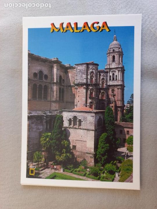 Postales: CATEDRAL DE MALAGA, COSTA DEL SOL. N&ordm; 105 EDICIONES DOMINGUEZ FISA ESCUDO ORO. S/C