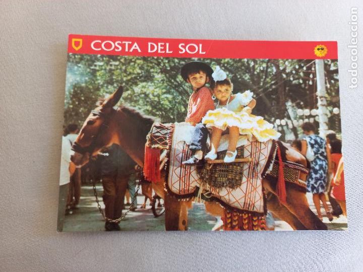 Postales: FERIA, NI&Ntilde;OS CON TRAJE TIPICO. MALAGA N&ordm; 6. EDICIONES DOMINGUEZ FISA ESCUDO ORO. S/C
