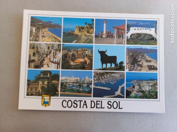 Postales: COSTA DEL SOL. DIVERSOS ASPECTOS. MALAGA N&ordm; 57 EDICIONES DOMINGUEZ FISA ESCUDO ORO. S/C