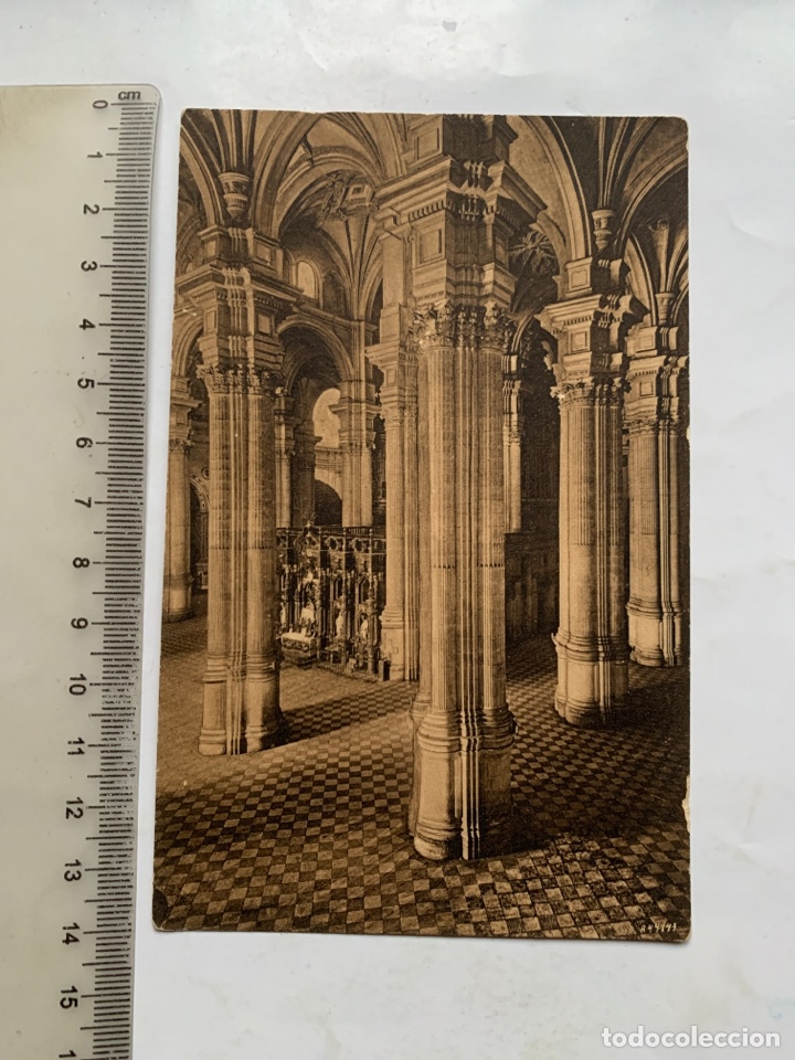 Postales: POSTAL. GRANADA. INTERIOR DE LA CATEDRAL. E. LINARES. - Foto 1