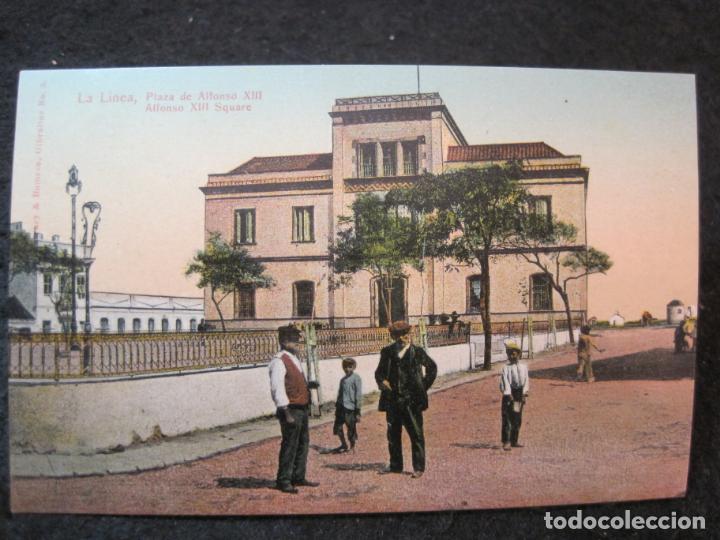 Postkarten: LA LINEA-PLAZA DE ALFONSO XIII-POSTAL ANTIGUA-(92.003)
