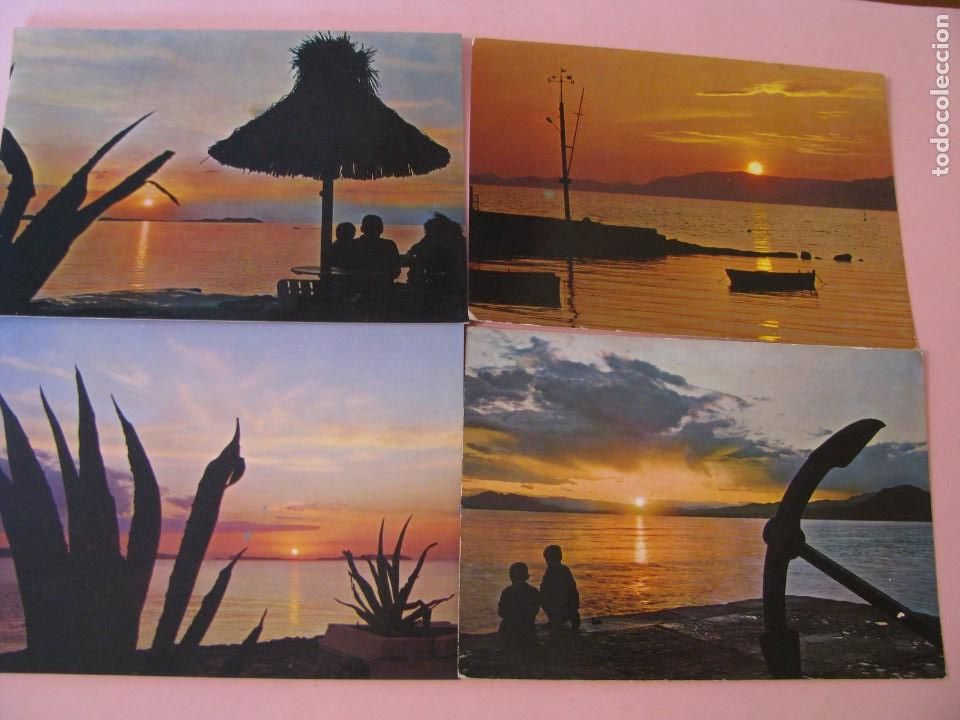 Postales: 4 POSTALES DE COSTA DEL SOL. PUESTA DEL SOL, ED. SAVIR.
