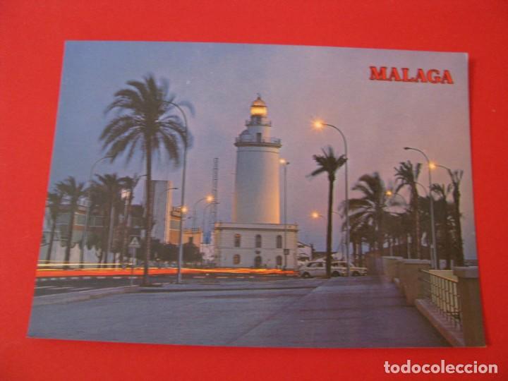 Postales: POSTAL DE MALAGA. FARO DE LA MALAGUETA. ED. PERLA.