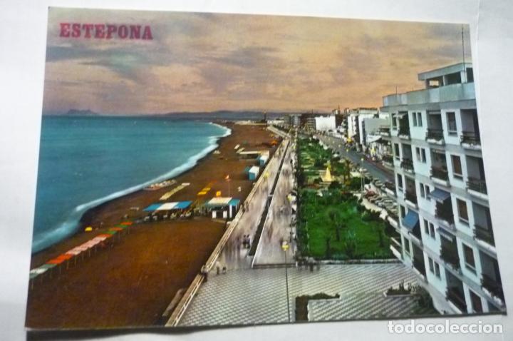 Postales: postal estepona-p&ordm; maritimo -atardecer
