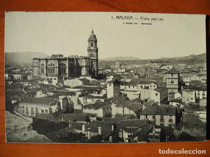 Postales: Malaga. Vista parcial. n. 1. L. Roisin.