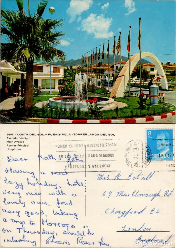 Postcards: Fuengirola (M&aacute;laga) - Avenida Principal - Ed. Beascoa n&ordm; 989 -150x105mm