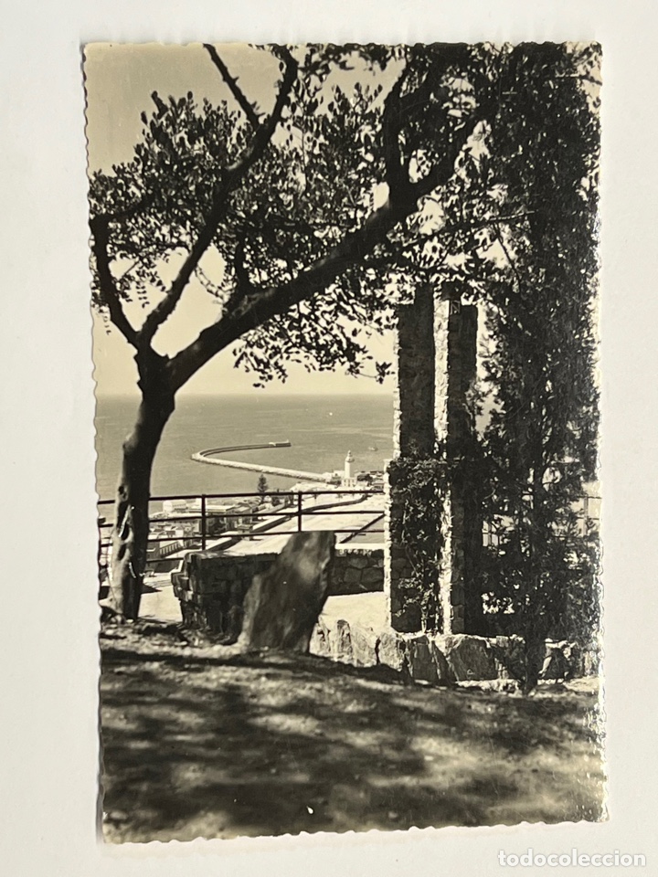Postales: MALAGA Postal No.228, La Farola desde Gibralfaro. FOTO CORTES (h.1950?) S/C