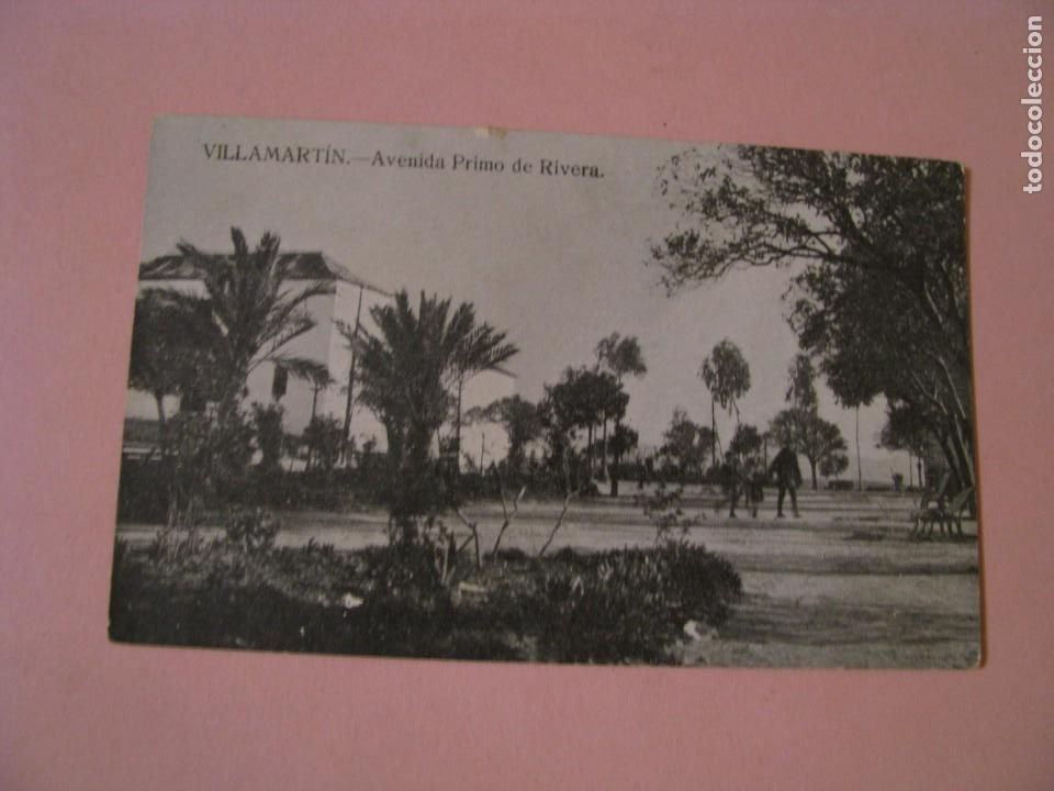 Postales: POSTAL DE VILLAMARTIN. AVENIDA PRIMO DE RIVERA. CROMO-TIPOGRAFIA JEREZ GRAFICO.
