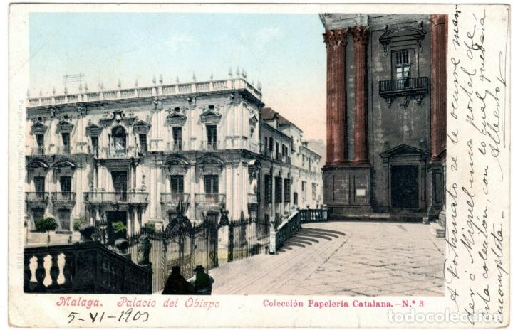 Postales: PRECIOSA POSTAL - MALAGA - PALACIO DEL OBISPO - COLECCION PAPELERIA CATALANA N&ordm;. 3