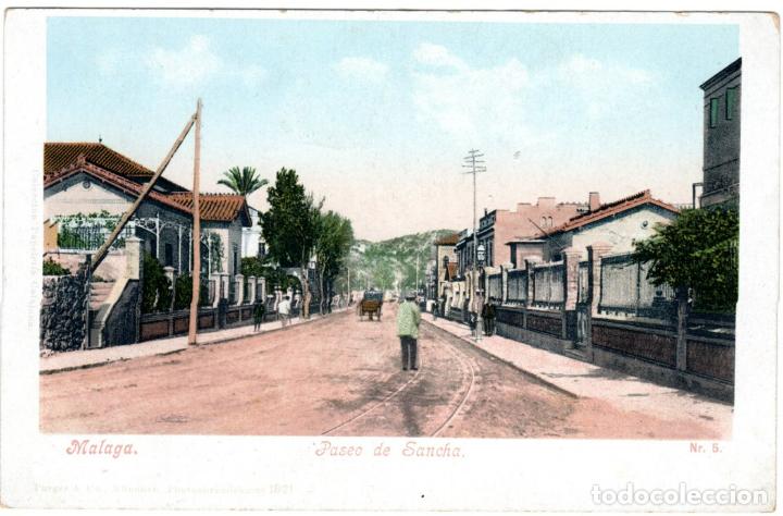 Postais: PRECIOSA POSTAL - MALAGA - PASEO DE SANCHA - PURGER & Co. MUNCHEN 1821 - Nr. 5