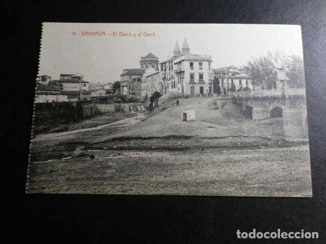 Postales: GRANADA EL DARRO Y EL GENIL - Foto 1