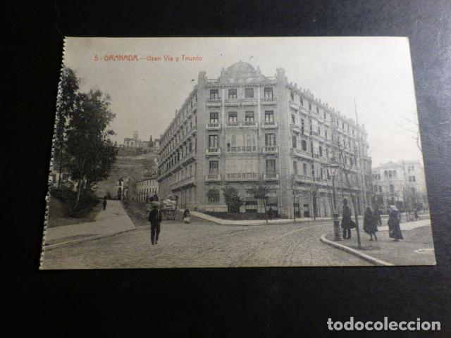 Postales: GRANADA GRAN VIA Y TRIUNFO - Foto 1