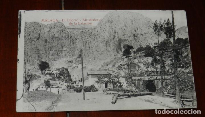 Postales: POSTAL DE MALAGA, EL CHORRO, ALREDEDORES DE LA ESTACION, ED. RAFAEL TOVAL, NO CIRCULADA, ESCRITA.