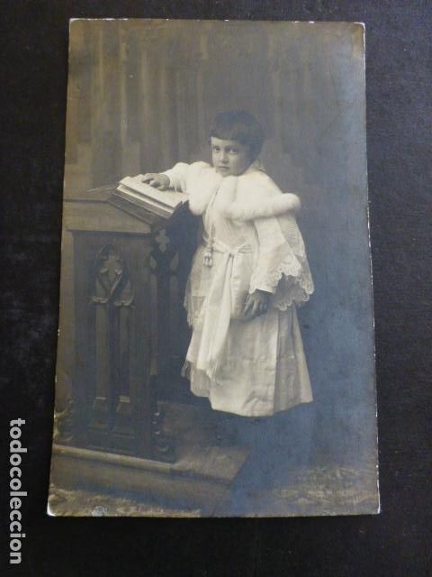 Postkarten: CORDOBA RETRATO DE NI&Ntilde;O MONAGUILLO MONTILLA FOTOGRAFO POSTAL FOTOGRAFICA HACIA 1910
