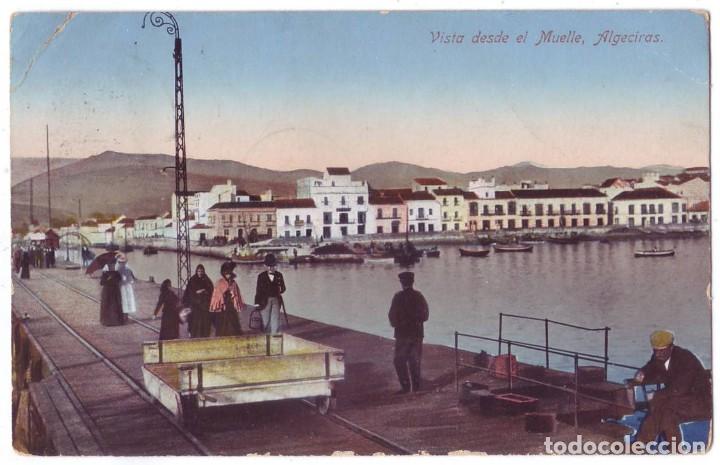 Postales: Algeciras (C&aacute;diz): Vista desde el muelle. Benzaquen & Co. Circulada (A&ntilde;os 10)