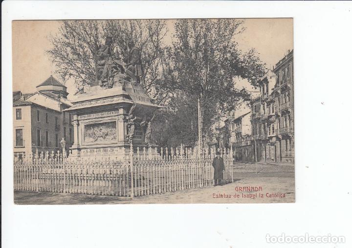 Postales: GRANADA.- ESTATUA DE ISABEL LA CAT&Oacute;LICA