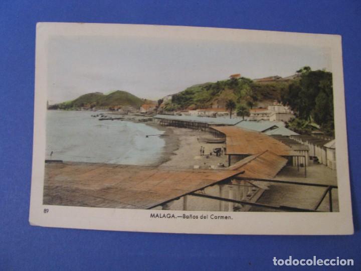 Postales: POSTAL DE MALAGA. BA&Ntilde;OS DEL CARMEN. ED. DOLORES DE O&Ntilde;A.