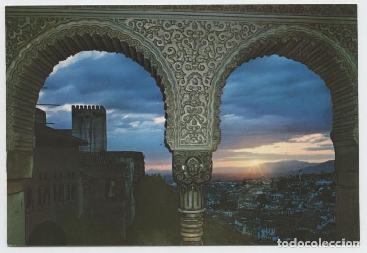 Postales: SERIE 45-N&ordm; 11-GRANADA. Alhambra. Puerta de sol desde Sal&oacute;n Embajadores. ED. KOLOR ZERKOWITZ