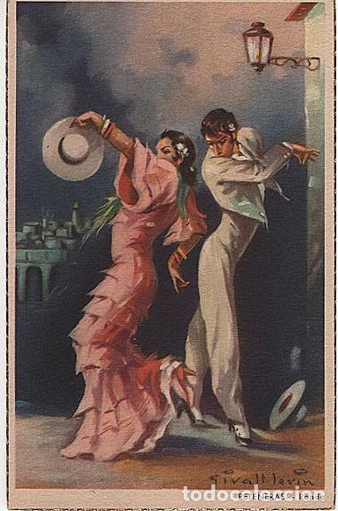 Postales: X127120 ANDALUCIA PETENERAS RONDA ILLUSTRATOR GIVALT LEVIN